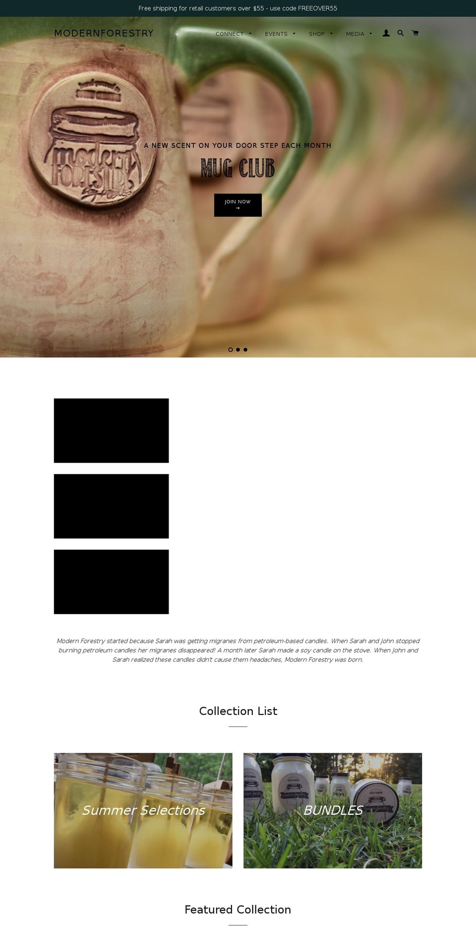 modernforestrystudio.com — Shopify storefront screenshot