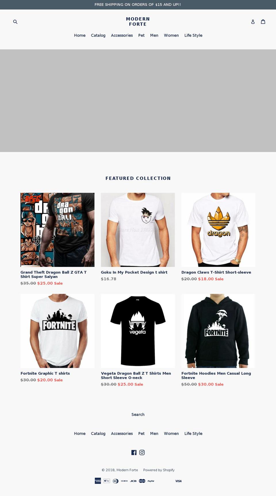 modernforte.com — Shopify storefront screenshot
