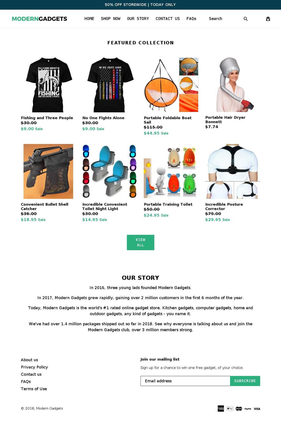 moderngadgetstore.com — Shopify storefront screenshot