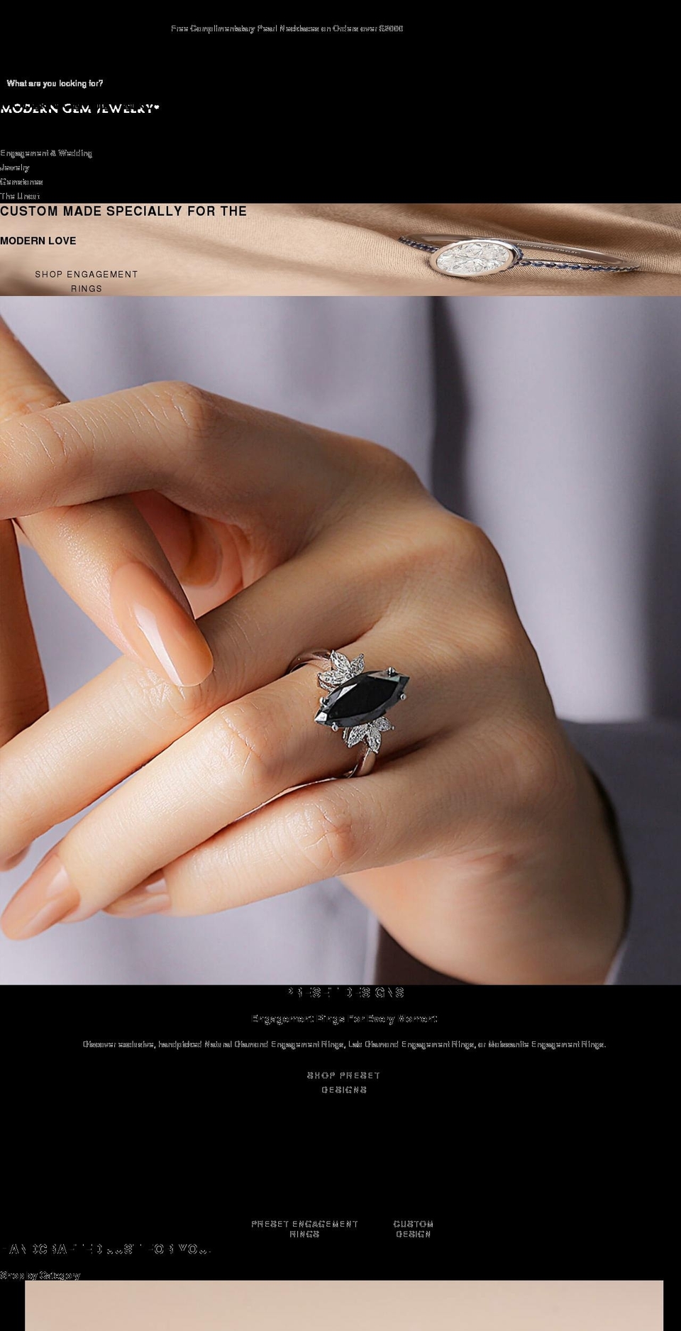 moderngemjewelry.com shopify website screenshot