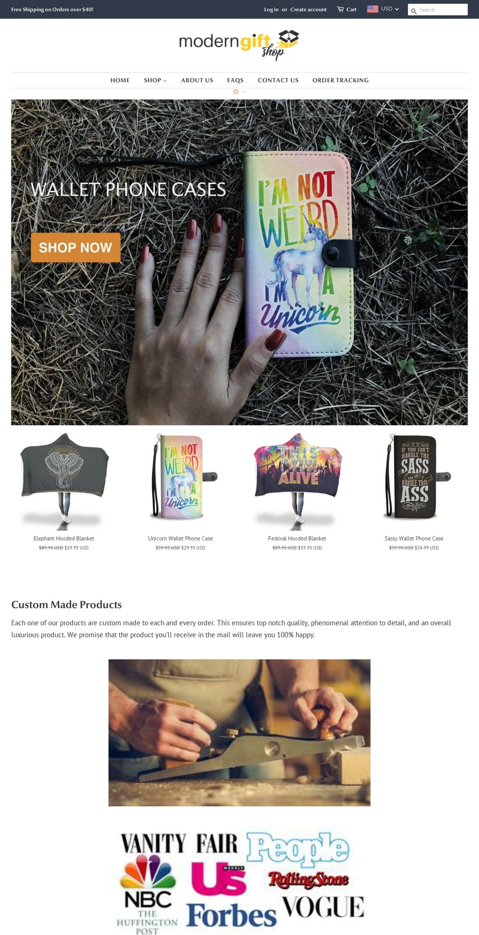 moderngiftshop.com — Shopify storefront screenshot