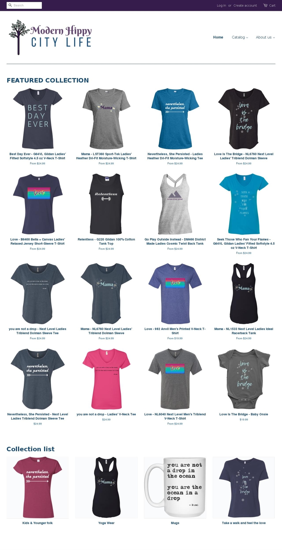 modernhippycitylife.com shopify website screenshot