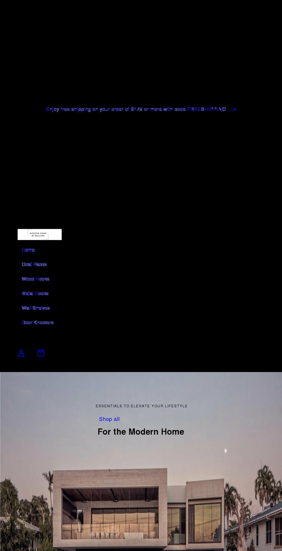 modernhomebybellver.com shopify website screenshot