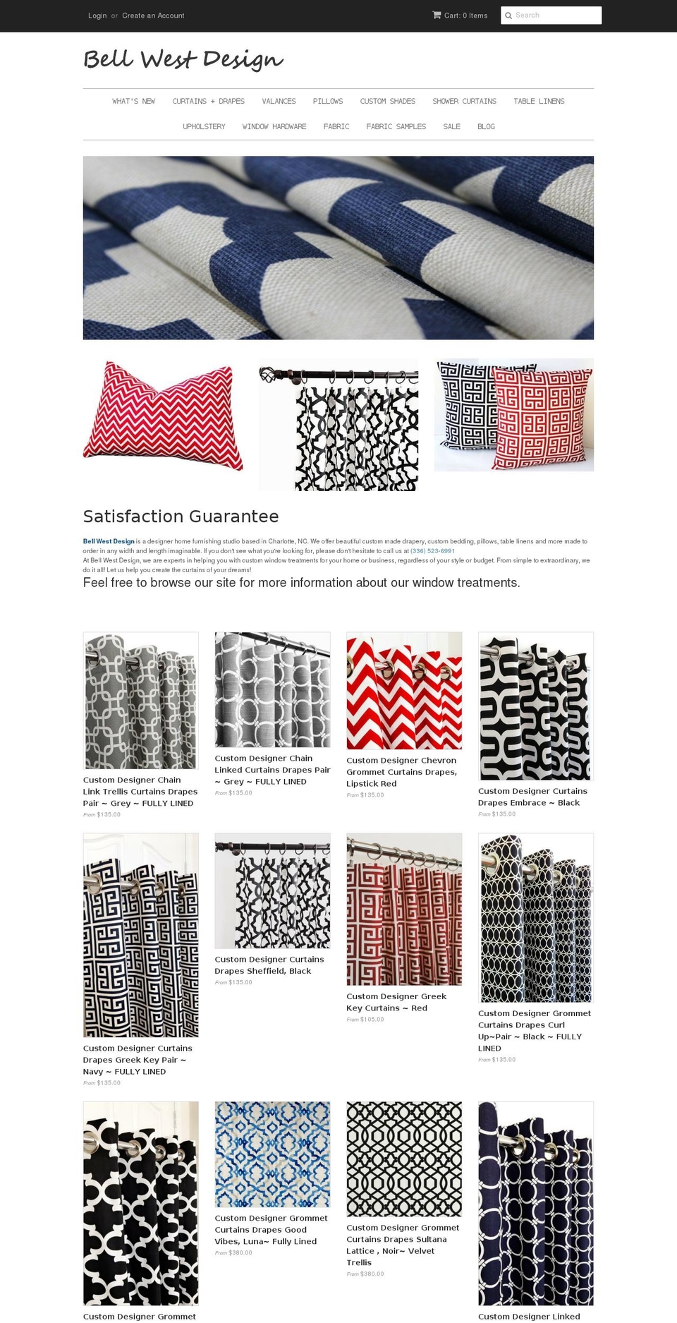 modernhomecurtains.com shopify website screenshot