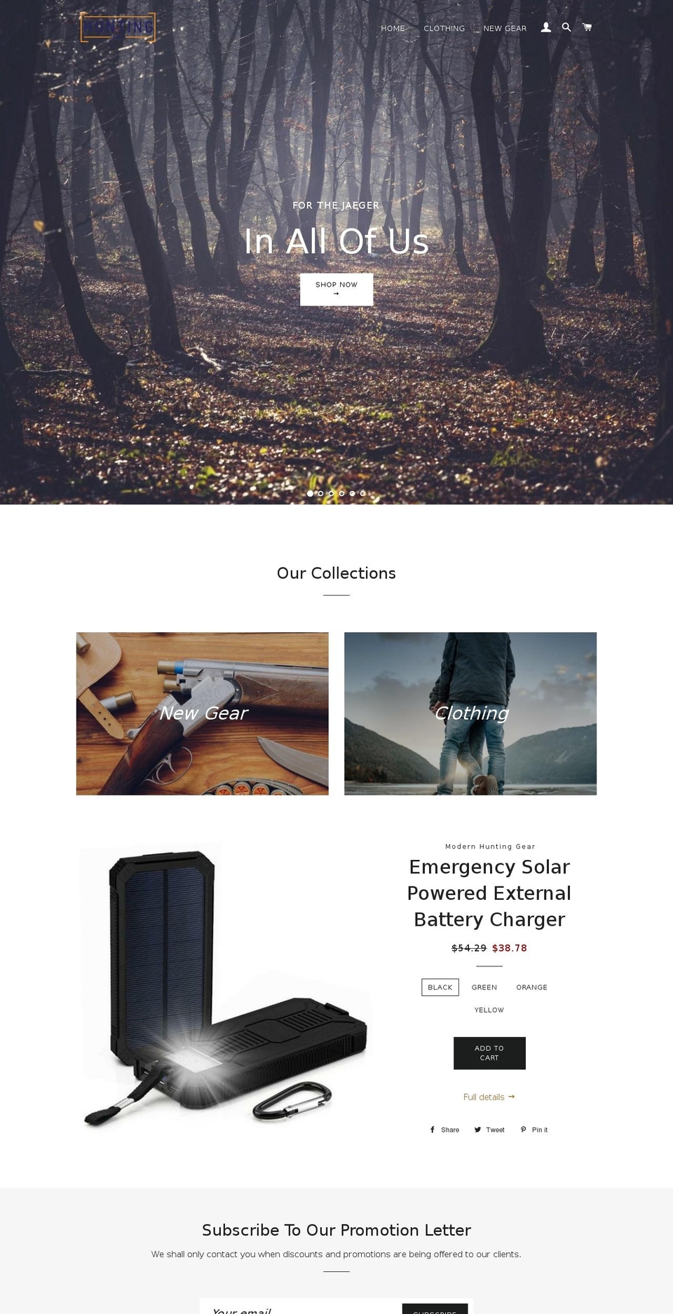modernhuntinggear.com — Shopify storefront screenshot