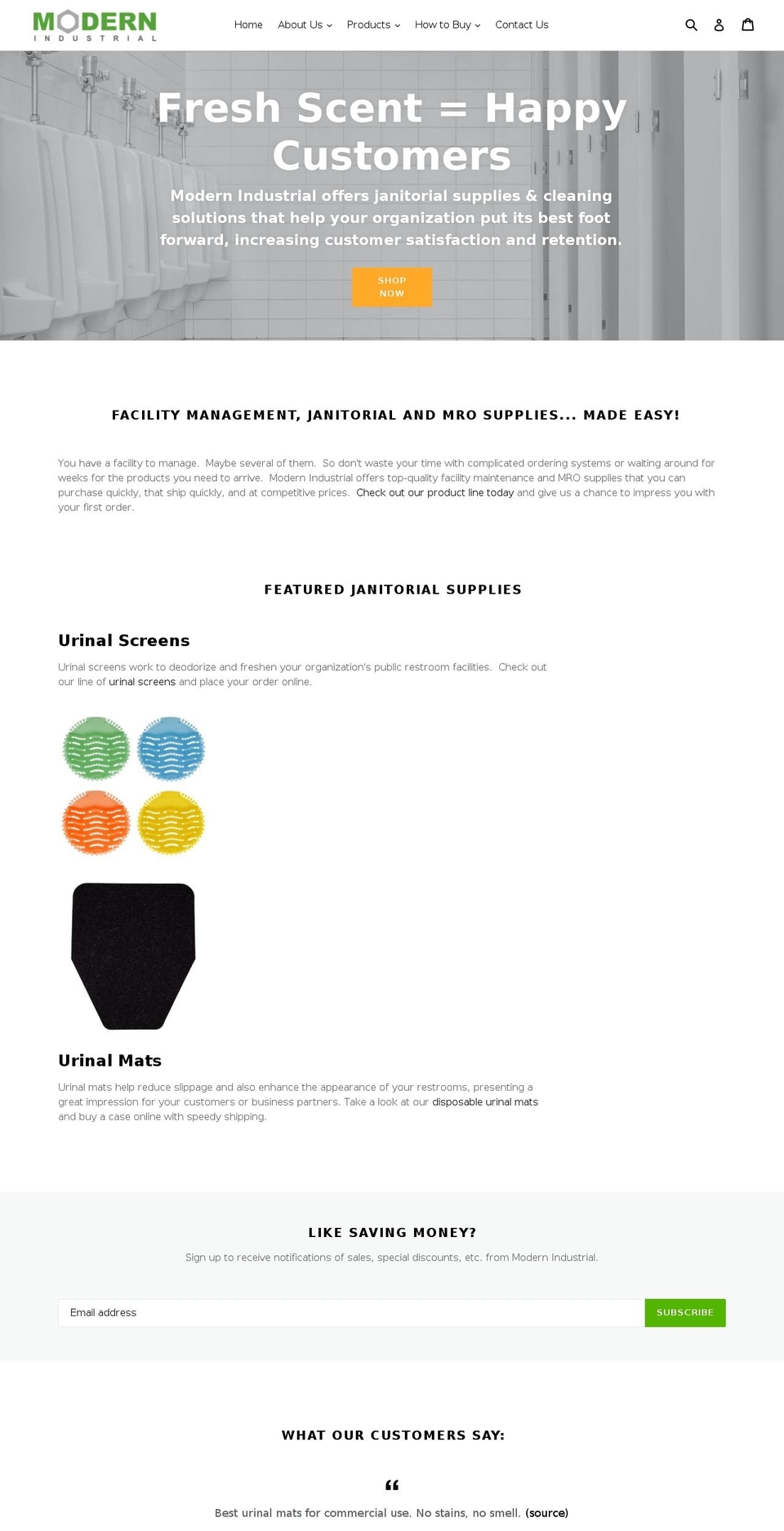 modernindustrial.com shopify website screenshot