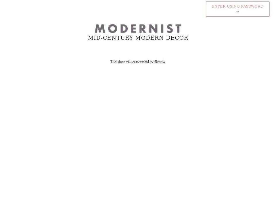 modernist.space shopify website screenshot