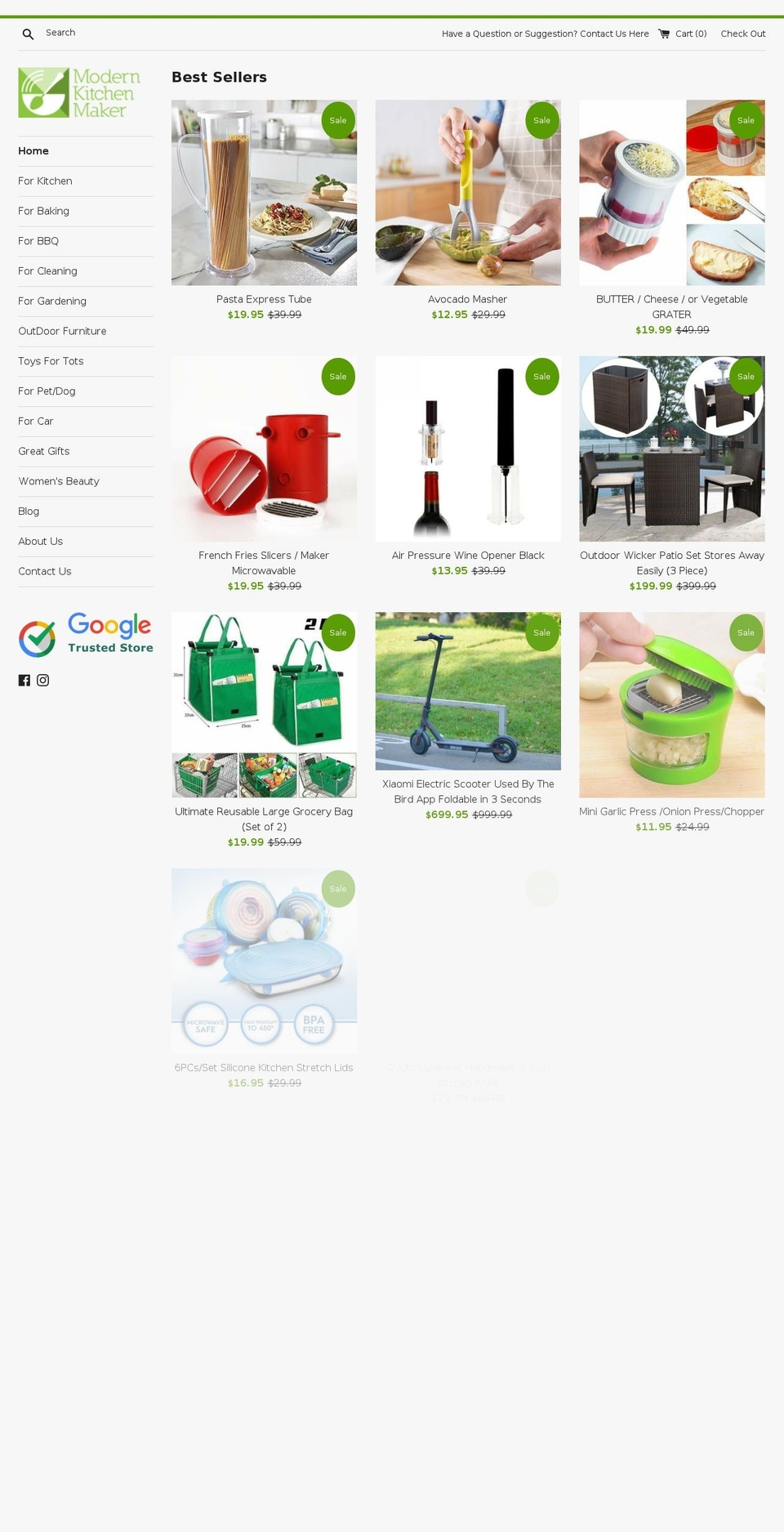modernkitchenmaker.com shopify website screenshot