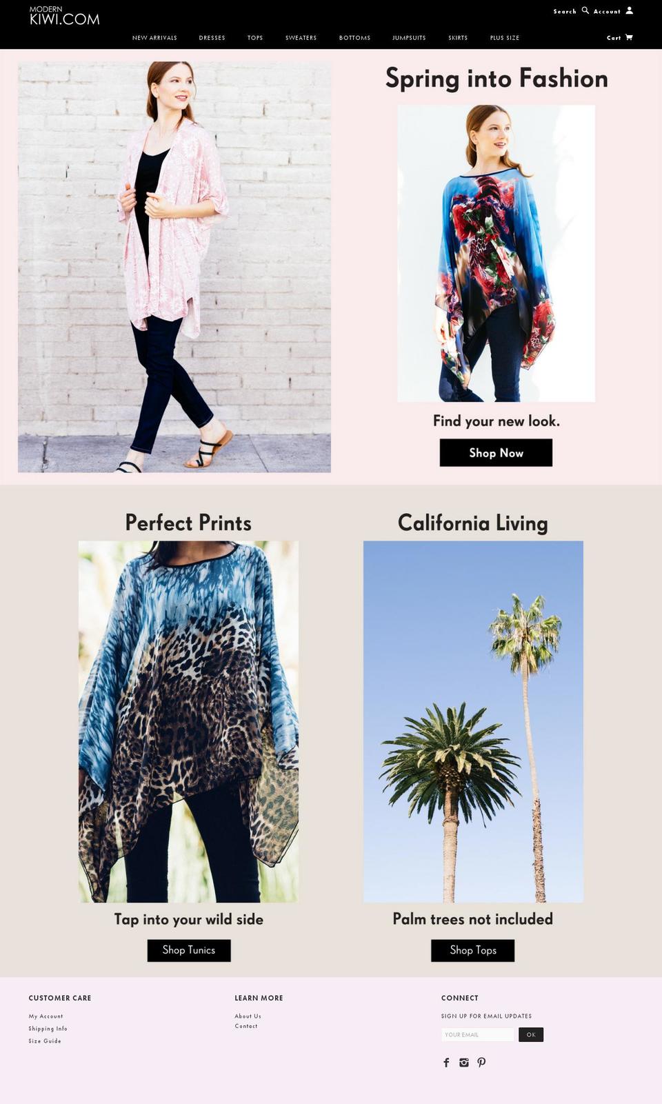 modernkiwi.com shopify website screenshot