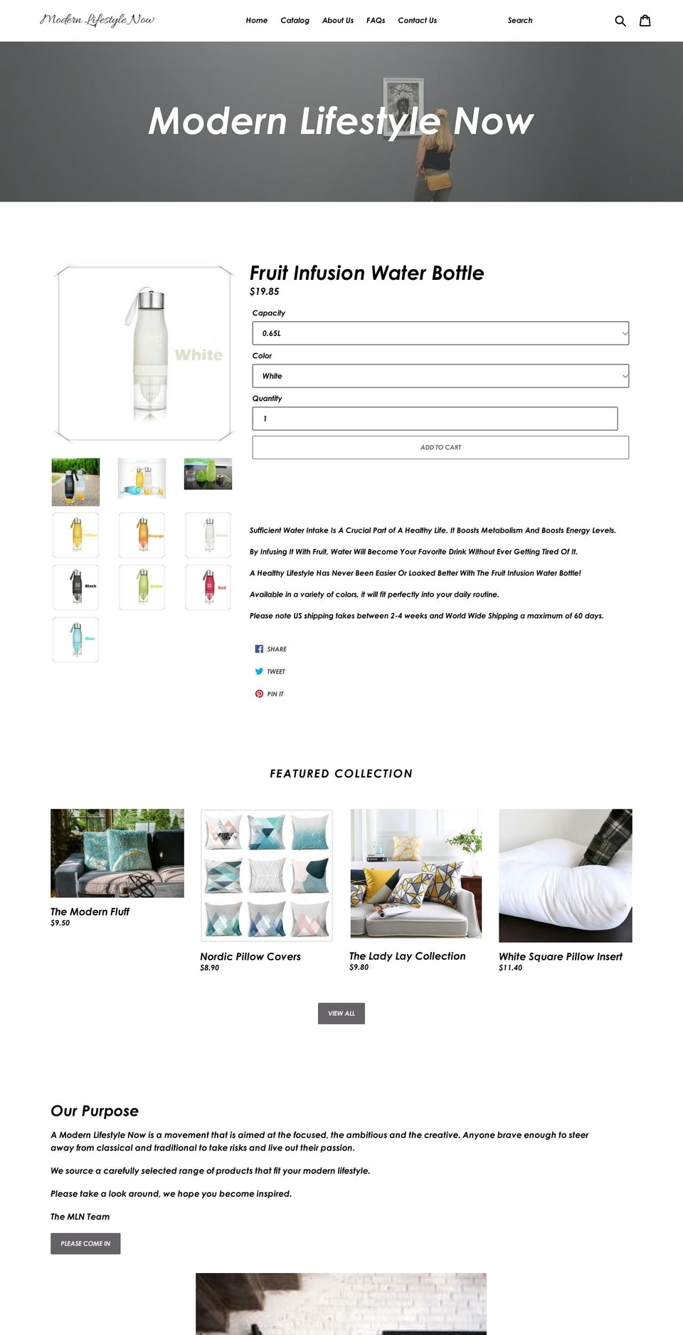 modernlifestylenow.com — Shopify storefront screenshot