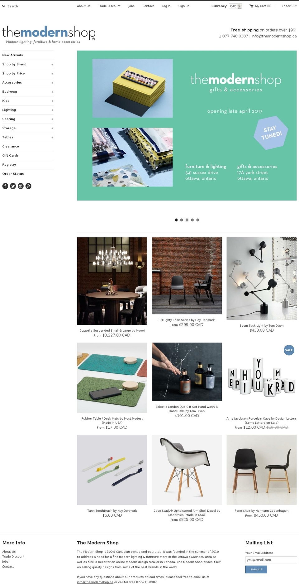 The Modern Shop 2.0 – March 30th, 2015 Shopify theme site example modernlight.ca