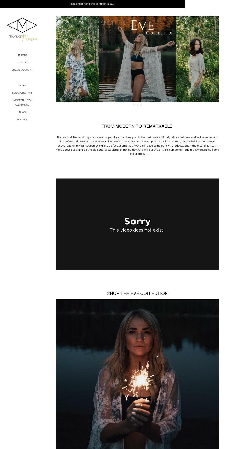 modernlizzy.com shopify website screenshot