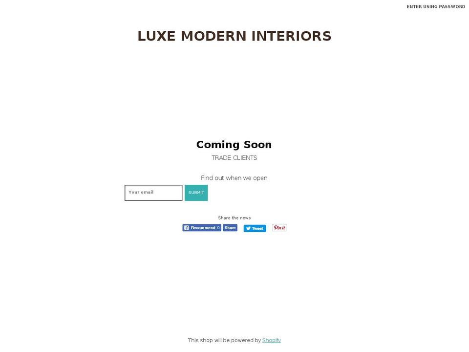 modernluxedecor.com — Shopify storefront screenshot