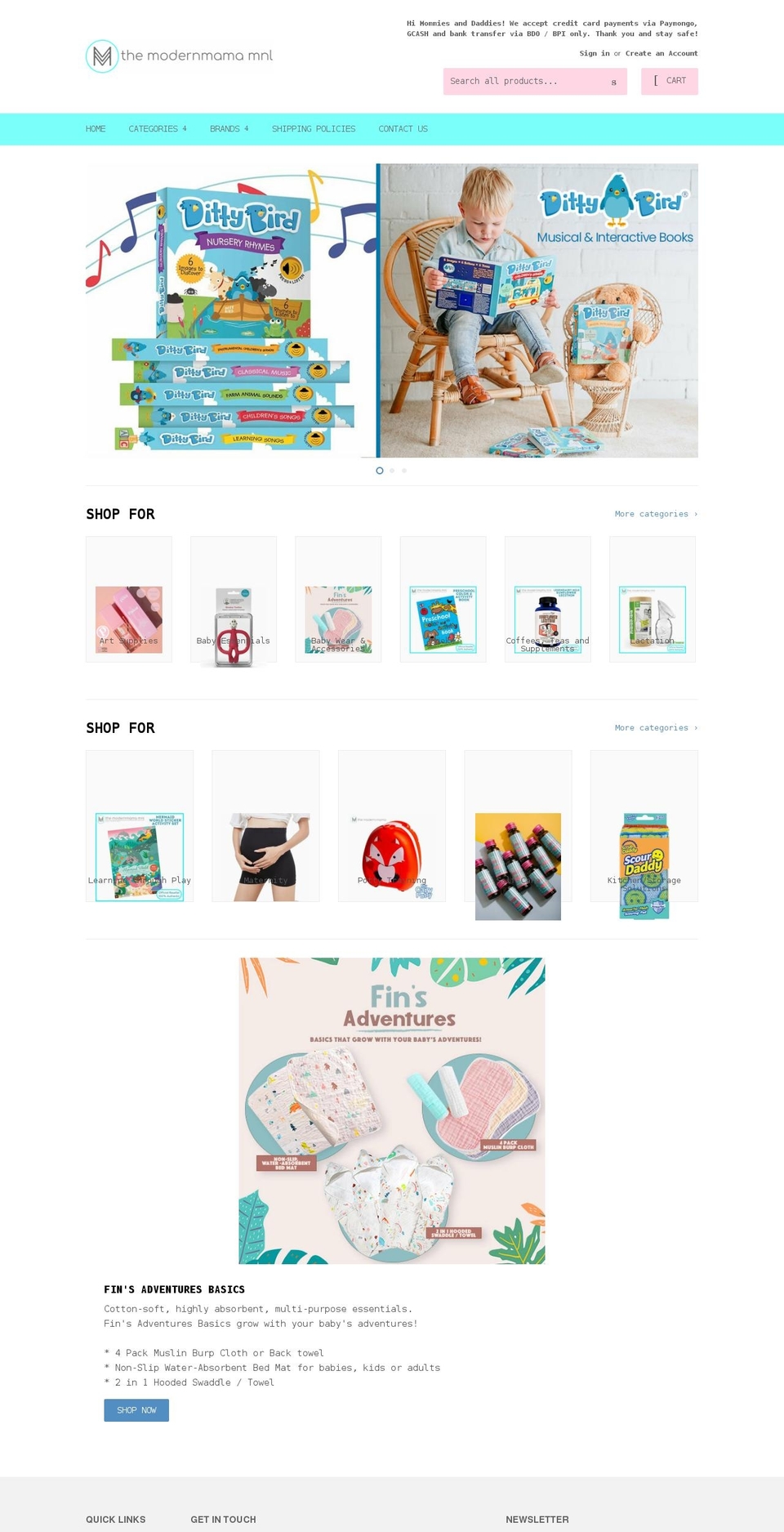 modernmamamnl.com shopify website screenshot