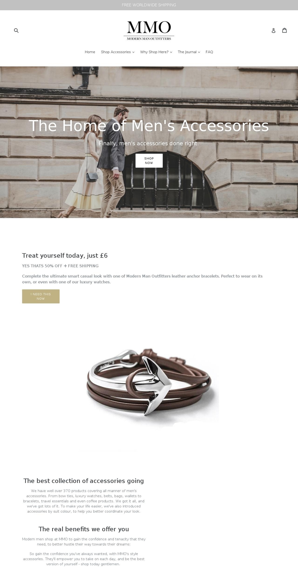 modernmanoutfitters.com shopify website screenshot