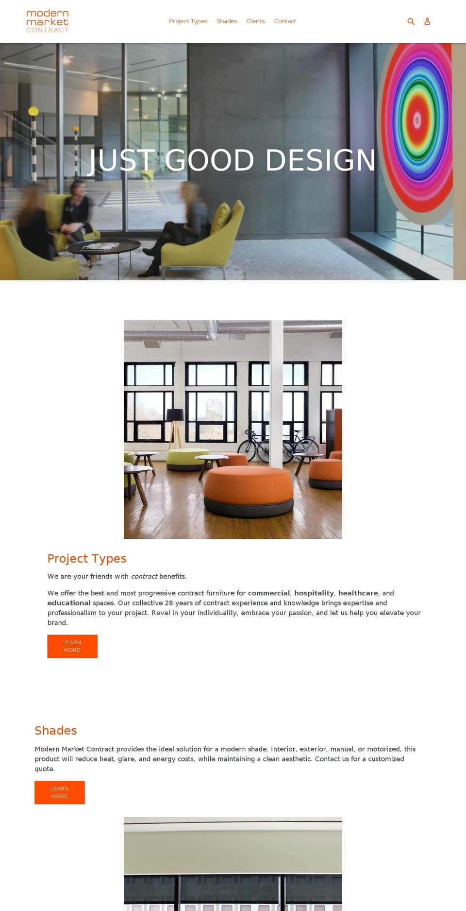 modernmarketcontract.com shopify website screenshot