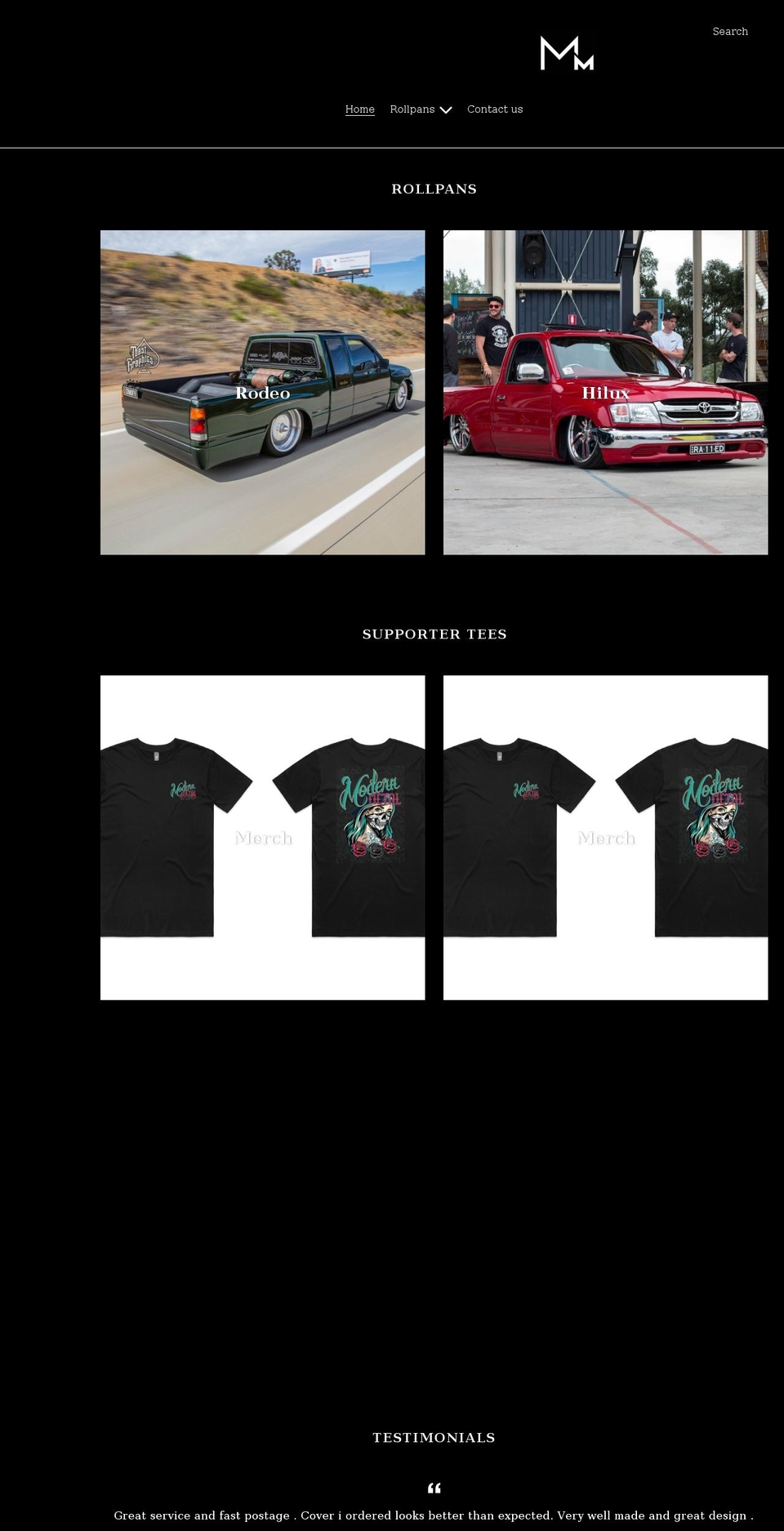 modernmetal.com.au shopify website screenshot