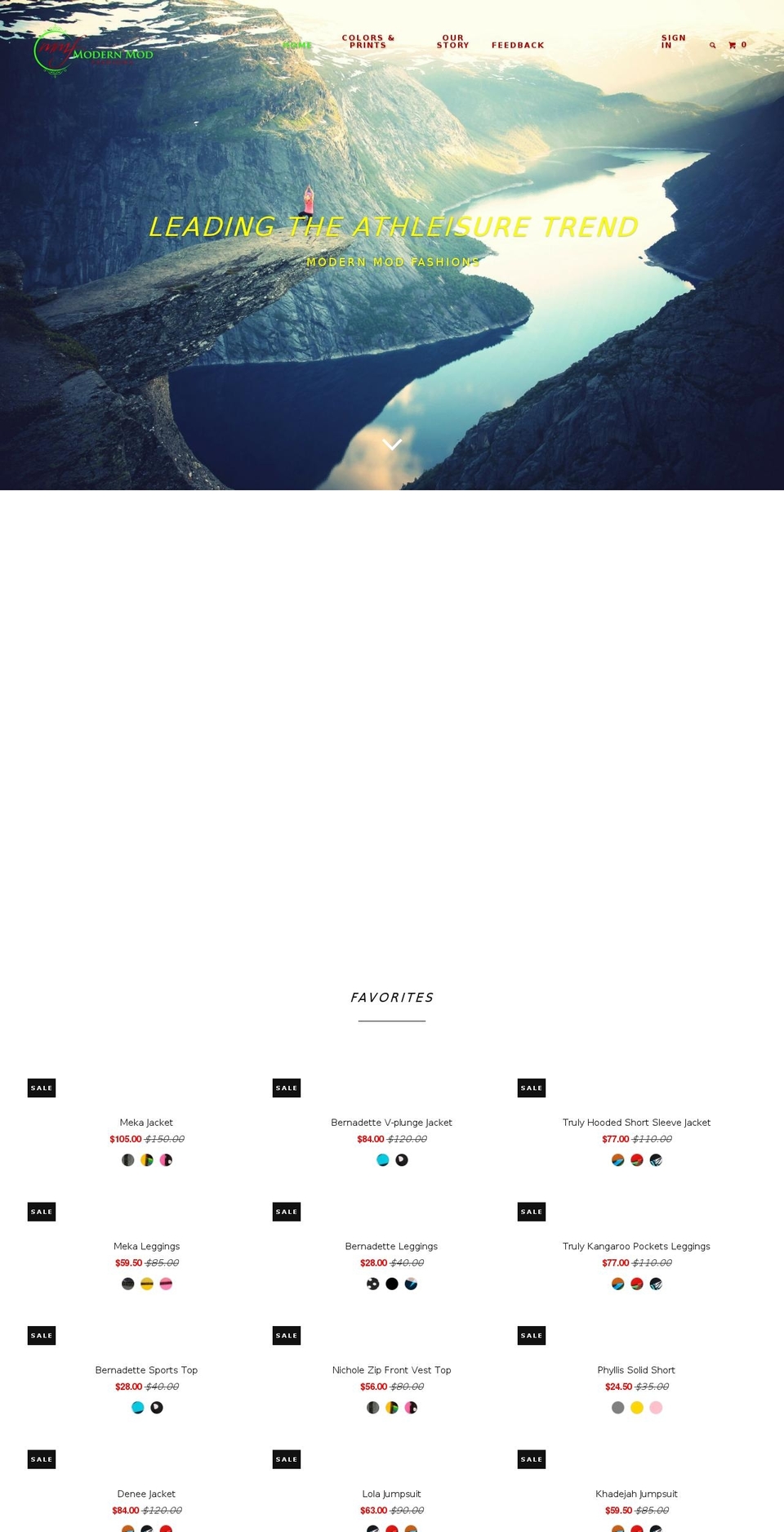 modernmodfashions.com shopify website screenshot