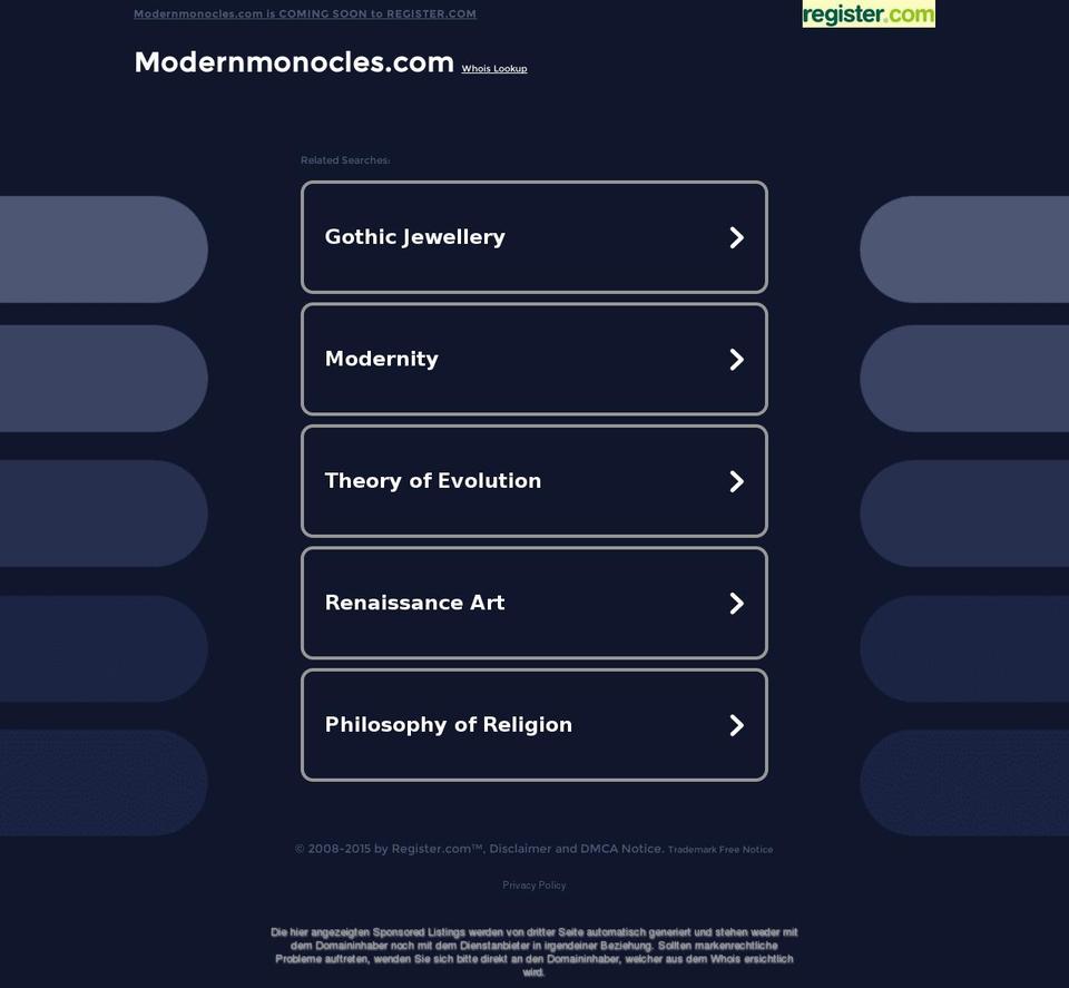 2016-03-20 - Responsive Shopify theme site example modernmonocles.com