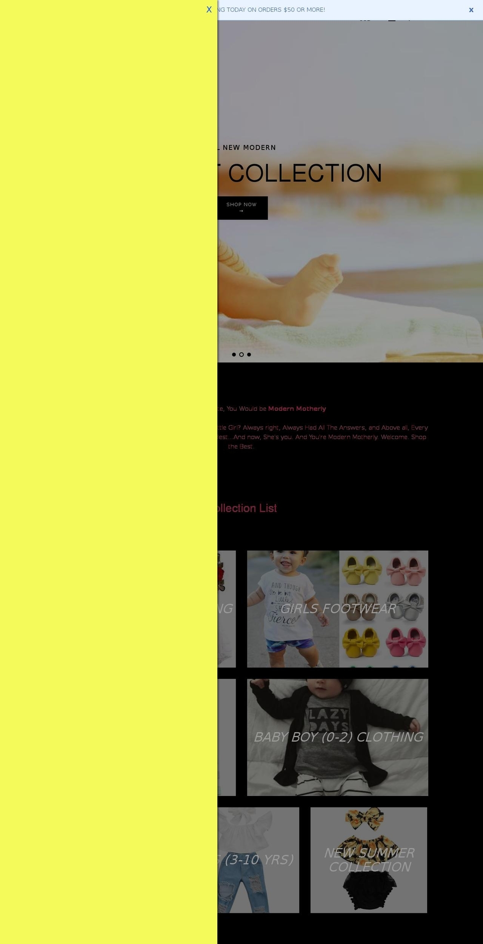 modernmotherly.com — Shopify storefront screenshot