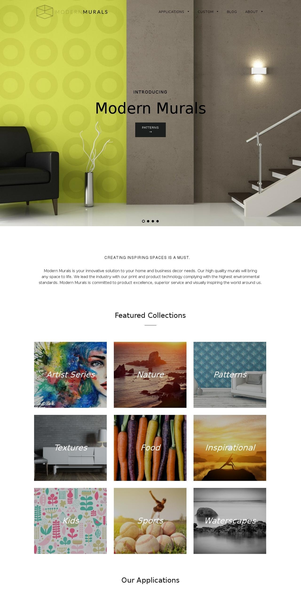 modernmurals.net shopify website screenshot