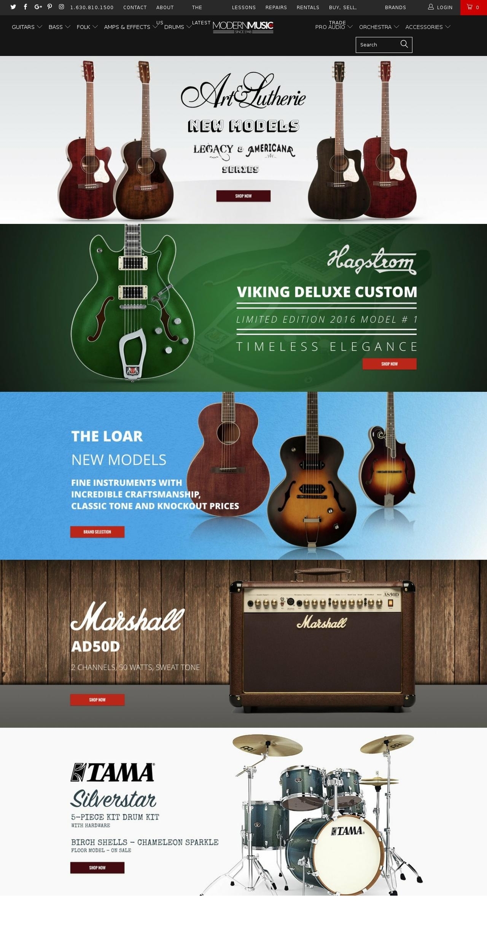 modernmusiclisle.com shopify website screenshot