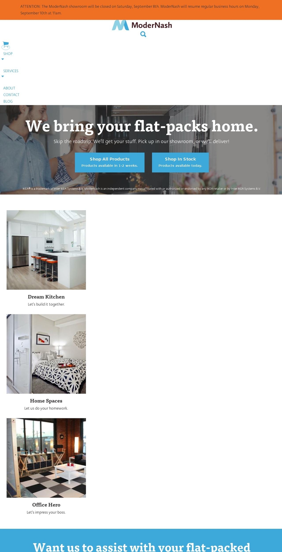 modernnash.com — Shopify storefront screenshot