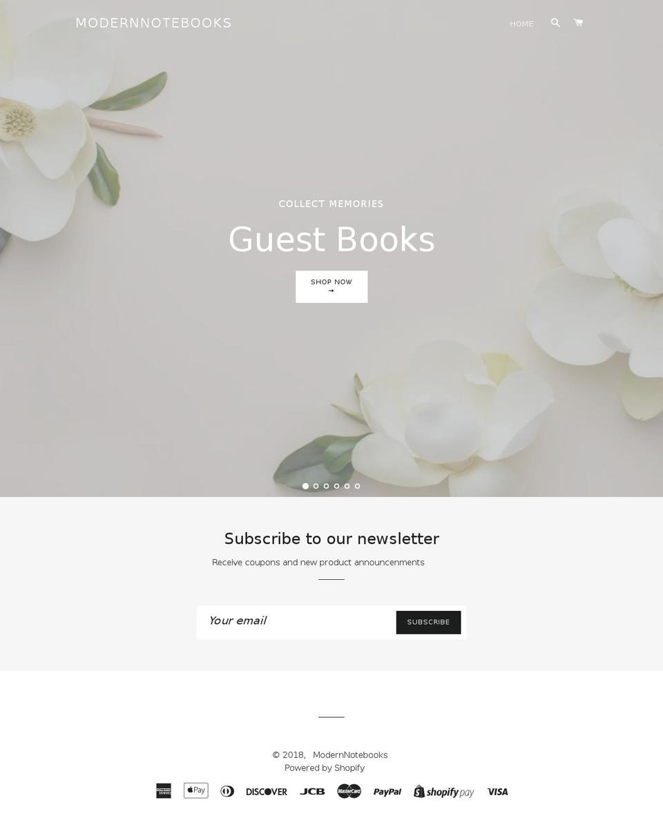 modernnotebooks.com — Shopify storefront screenshot
