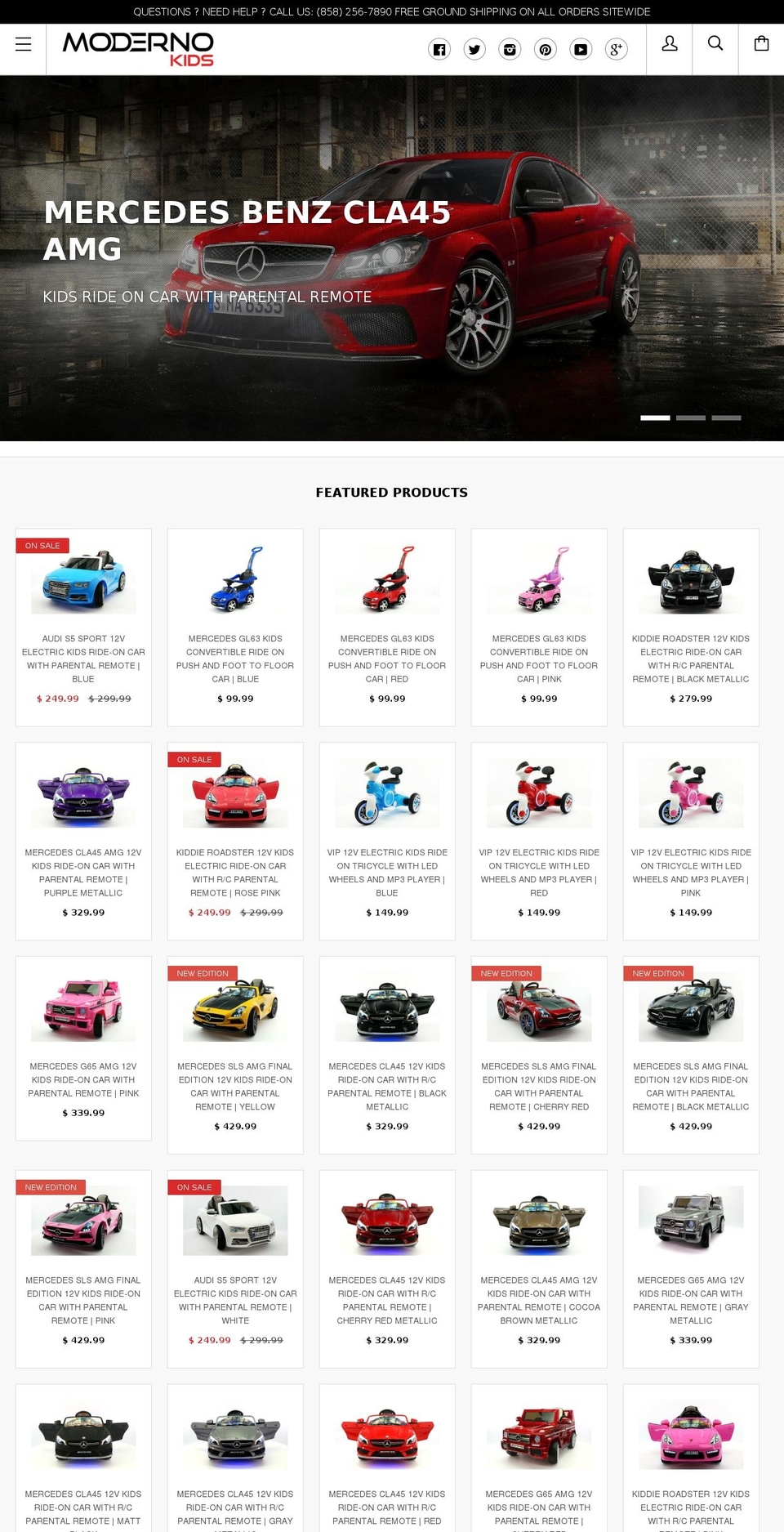 Kagami Shopify theme site example modernokids.com