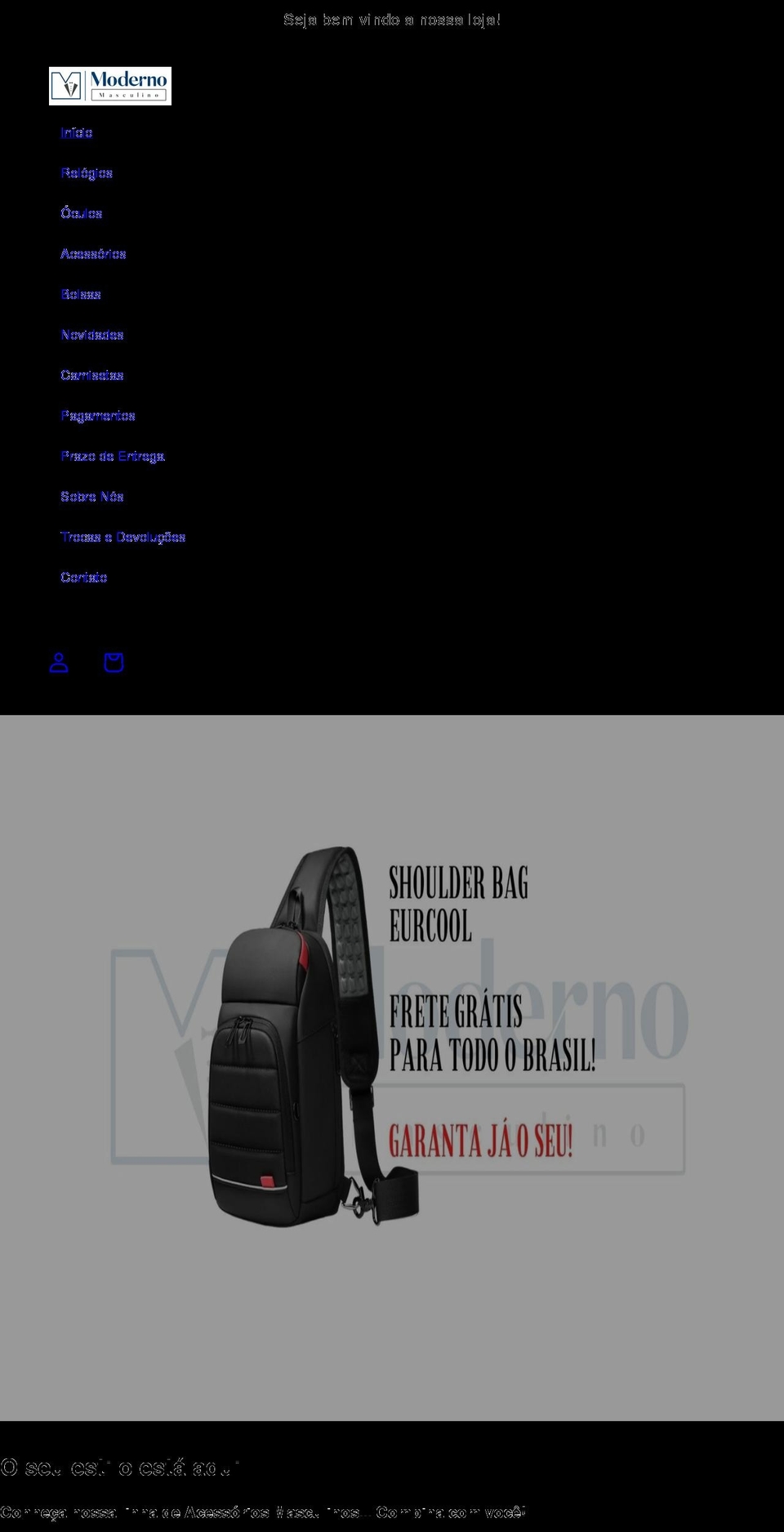 modernomasculino.com shopify website screenshot