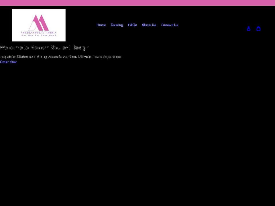 modernopulentdesign.com shopify website screenshot