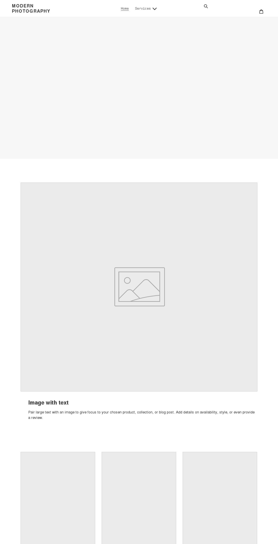 modernphotography.com.au shopify website screenshot