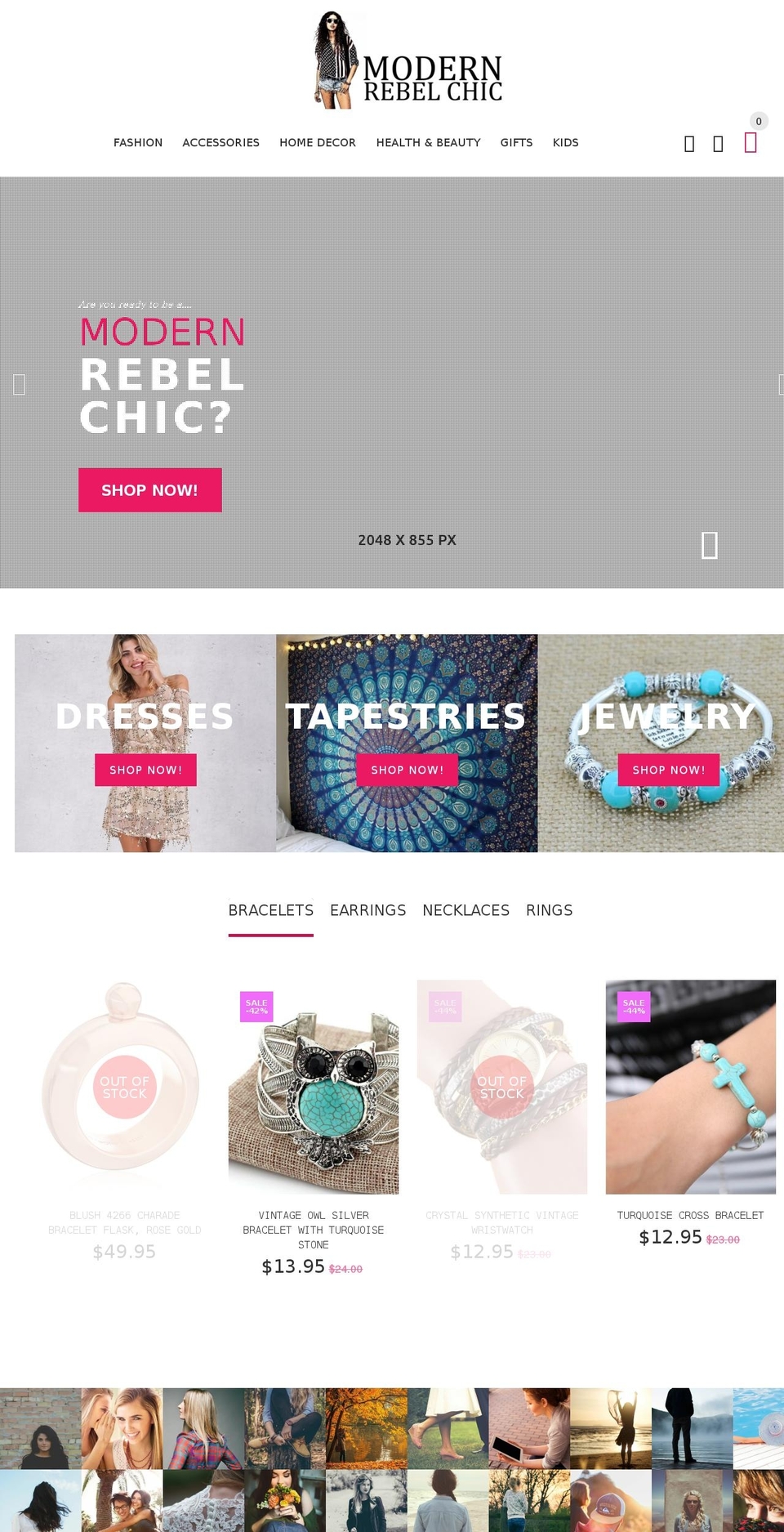 yourstore-v2-1-3 Shopify theme site example modernrebelchic.com