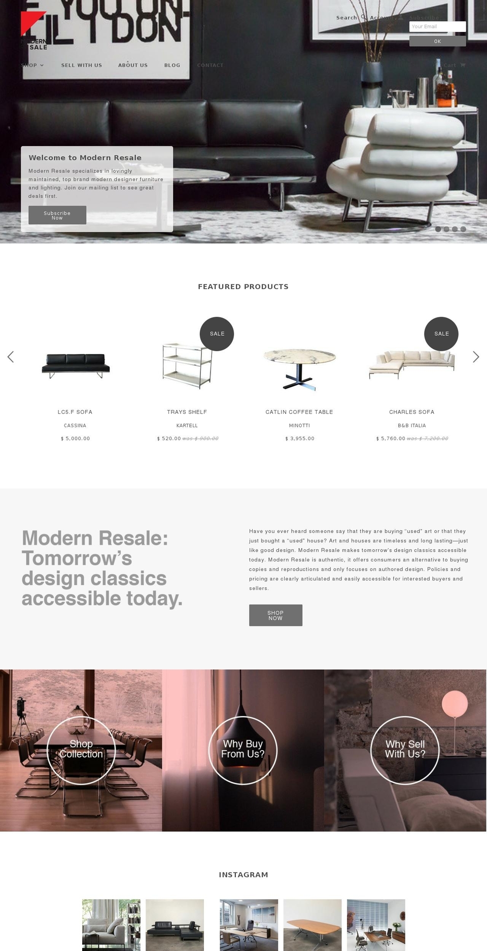 modernresale.com shopify website screenshot