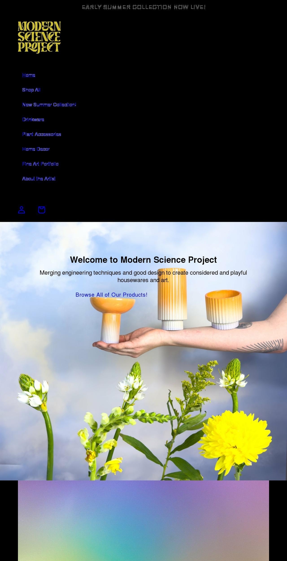 modernscienceproject.com shopify website screenshot