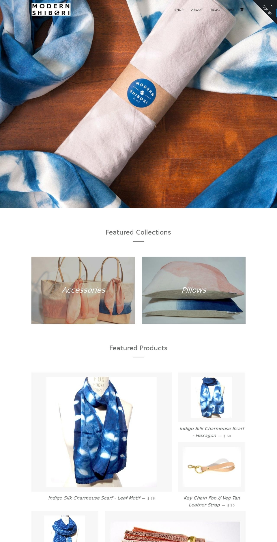 modernshibori.com shopify website screenshot