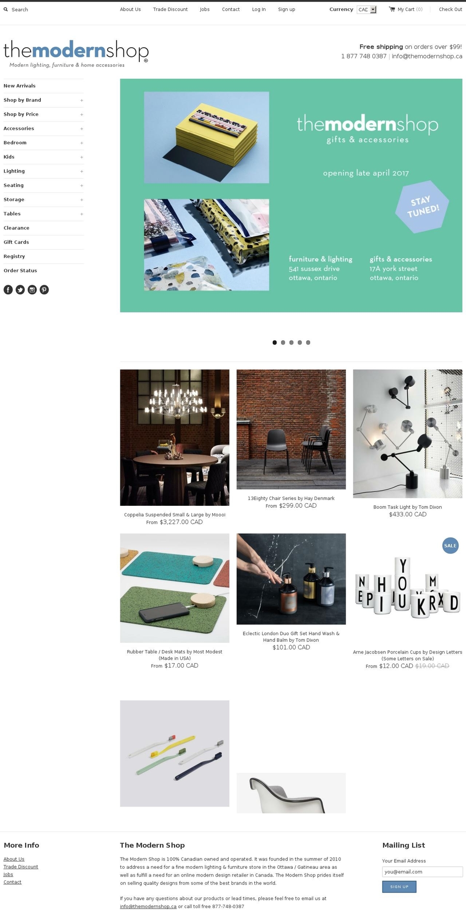 The Modern Shop 2.0 – March 30th, 2015 Shopify theme site example modernshopcanada.com