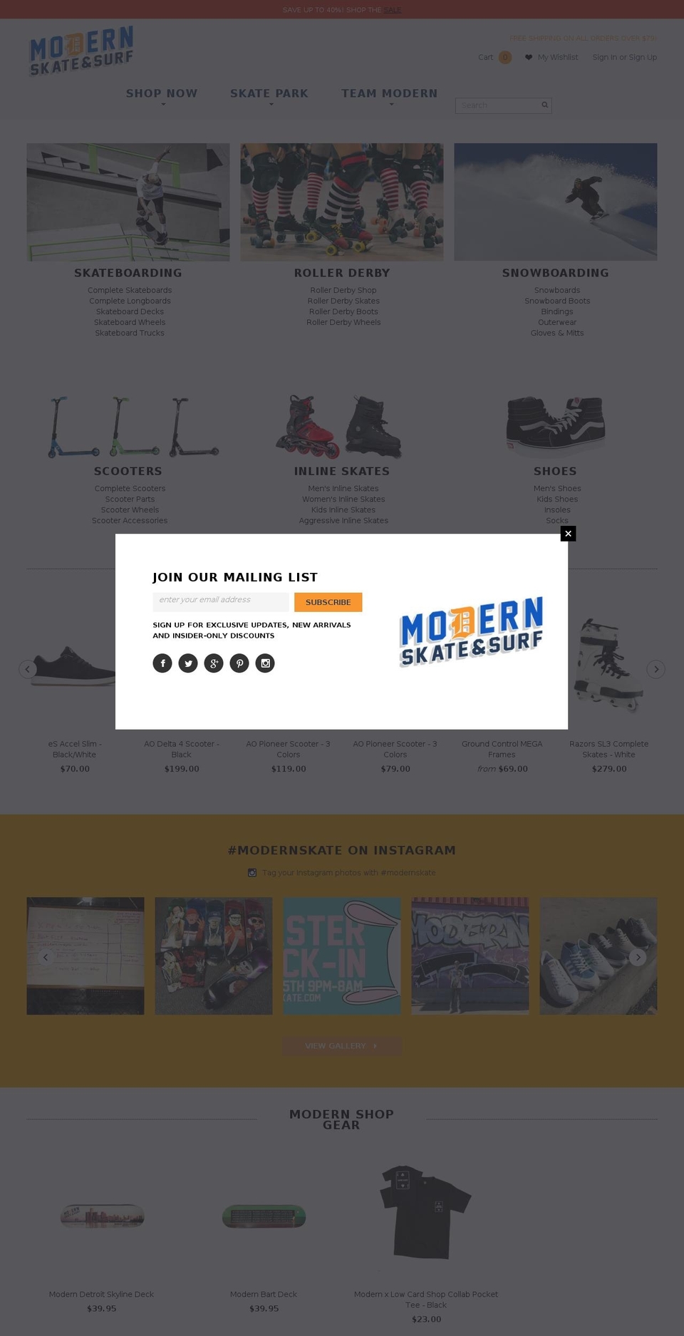 3\/30 header edits Shopify theme site example modernsports.net