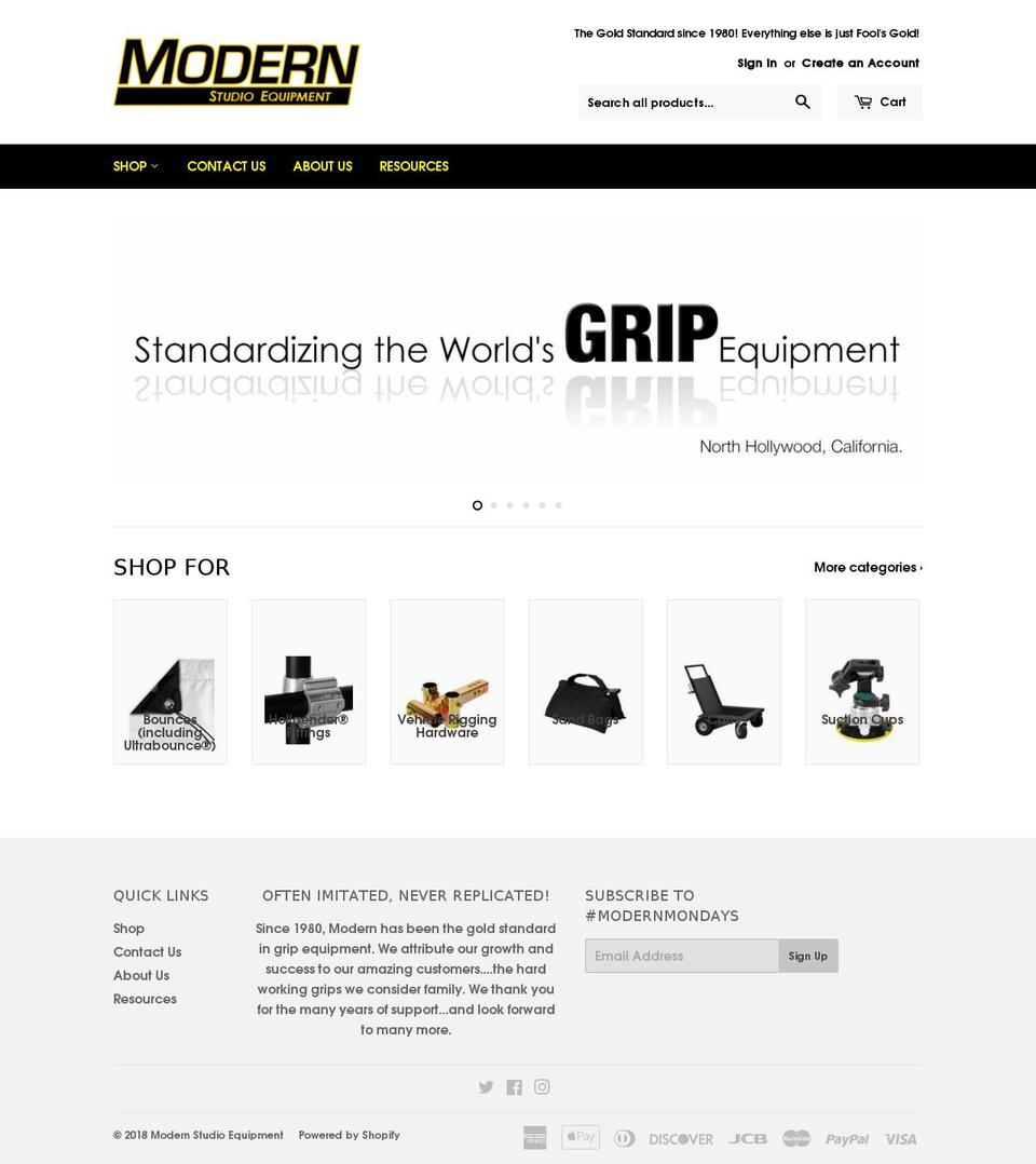 modernstudio.com shopify website screenshot