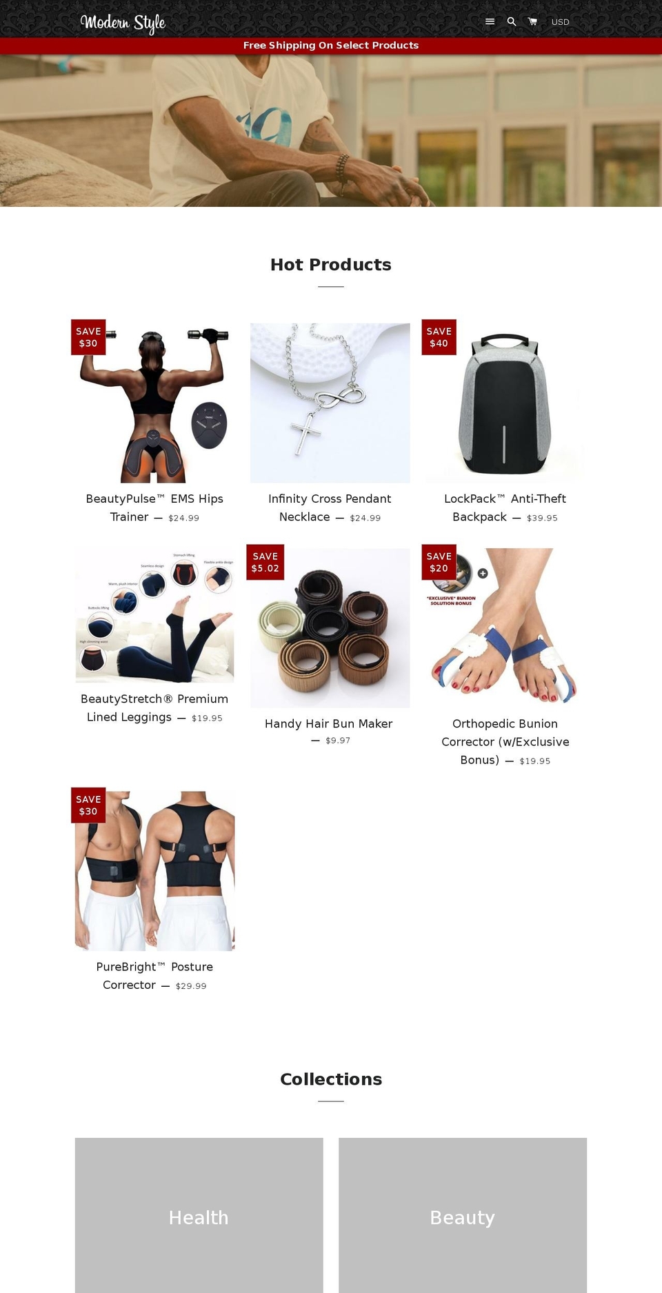 modernstylestore.com — Shopify storefront screenshot