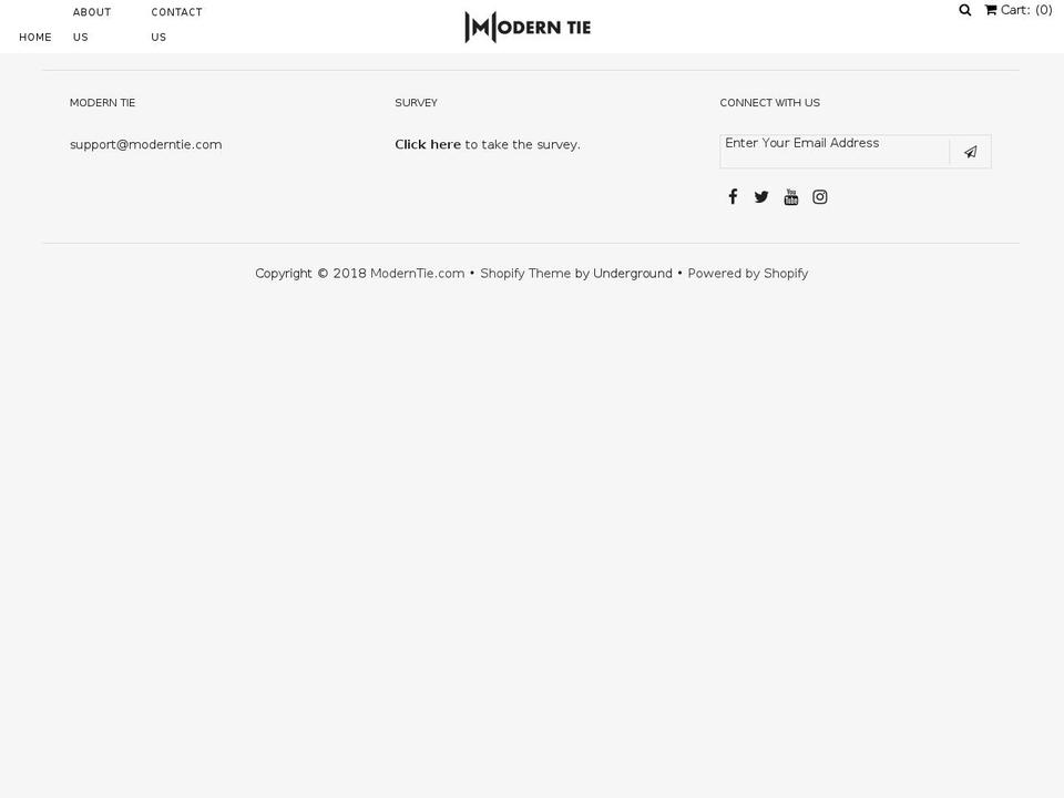 moderntie.com shopify website screenshot