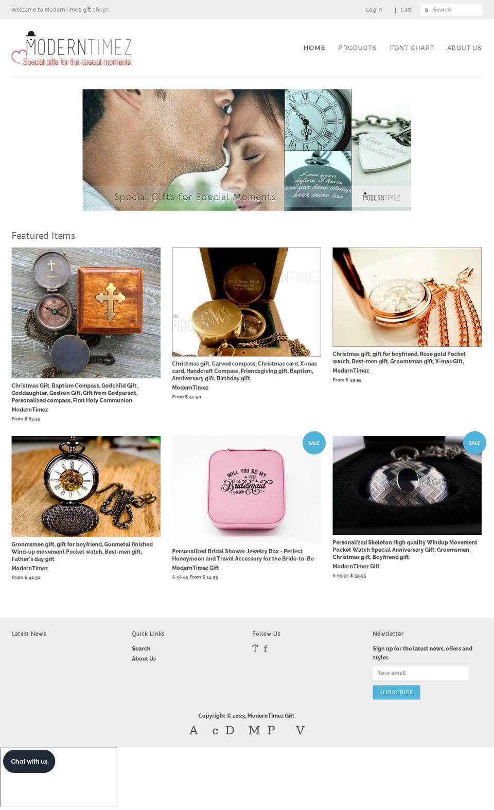 moderntimezgift.com shopify website screenshot