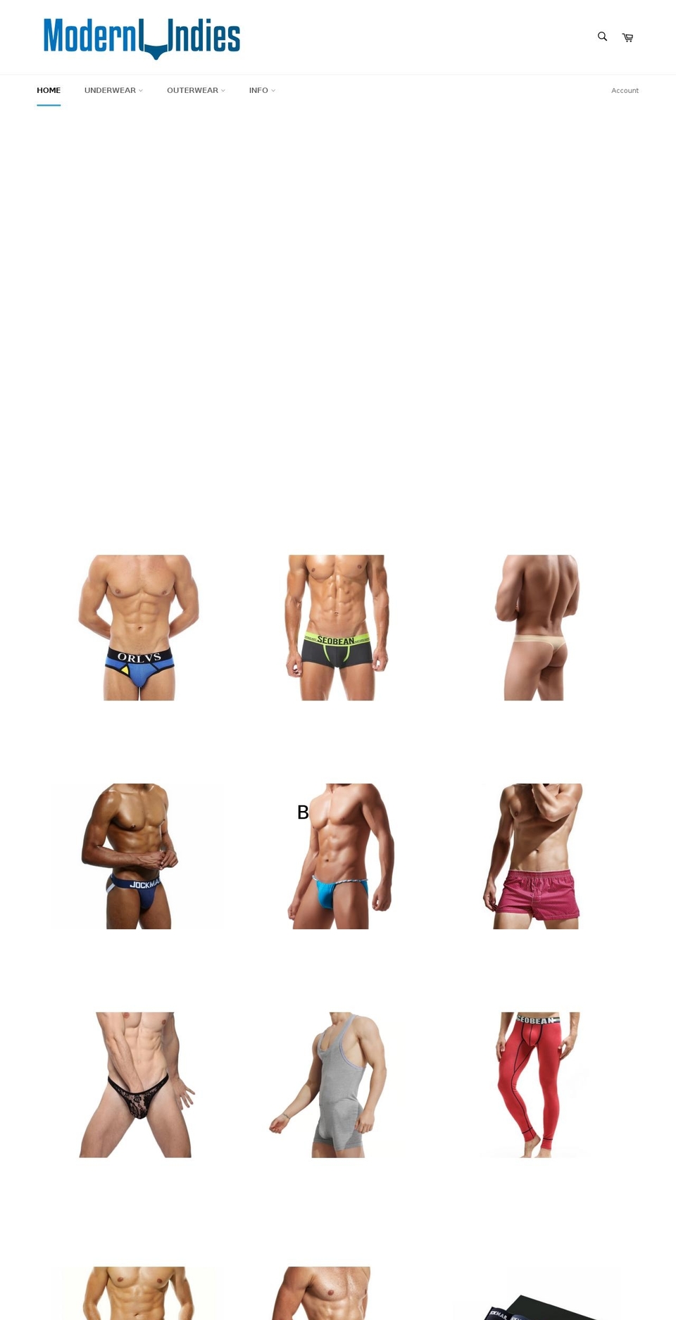 modernundies.com shopify website screenshot