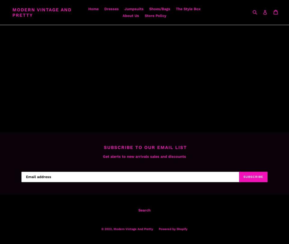 modernvintageandpretty.com — Shopify storefront screenshot