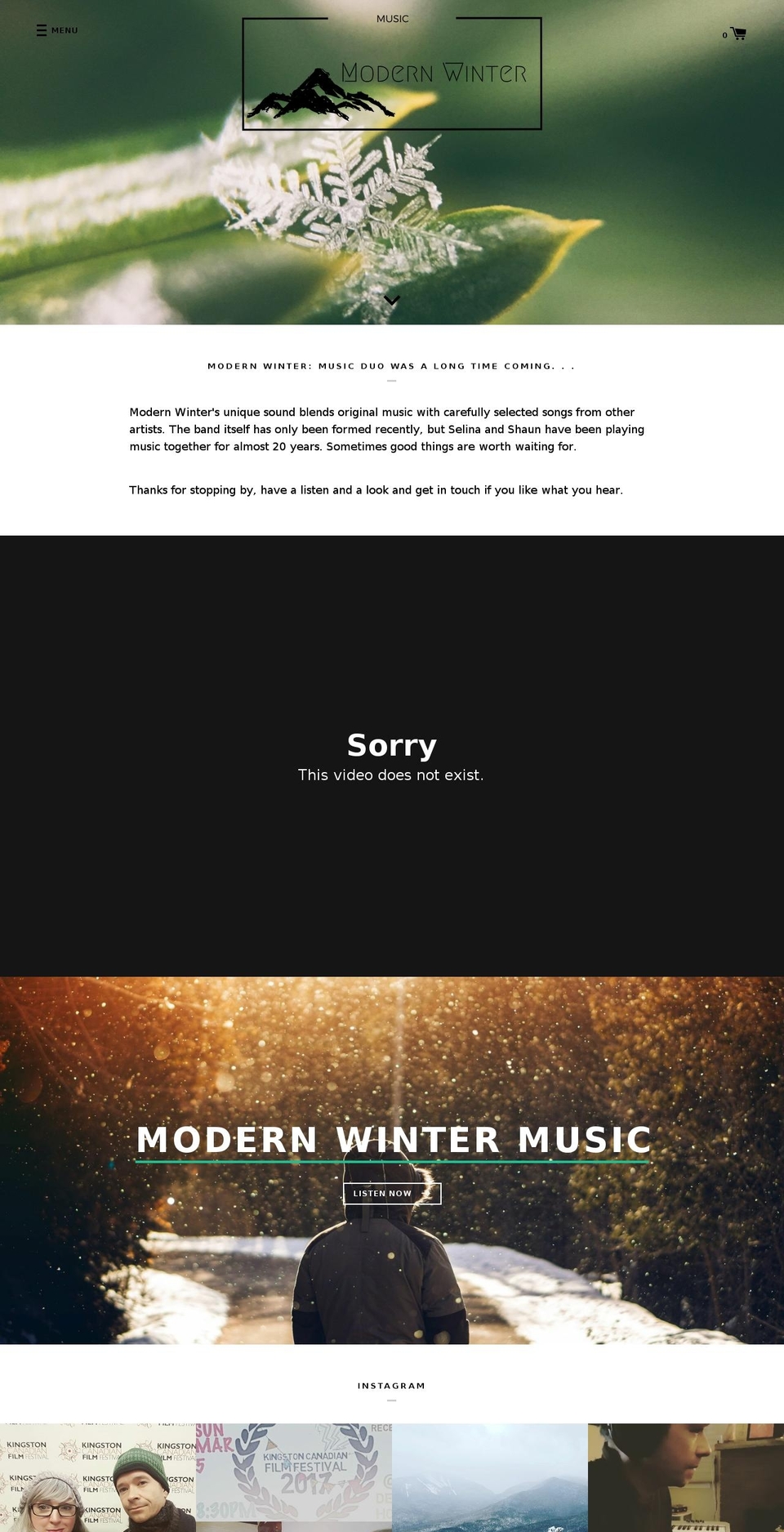 modernwinter.com — Shopify storefront screenshot
