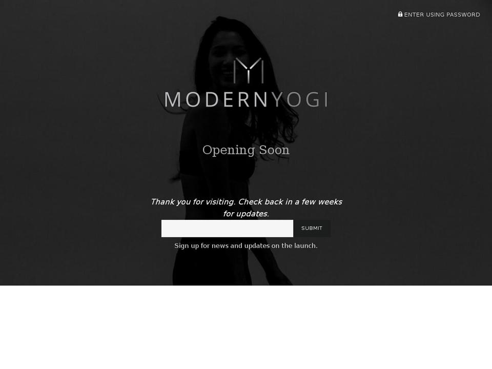 modernyogiclothing.com — Shopify storefront screenshot