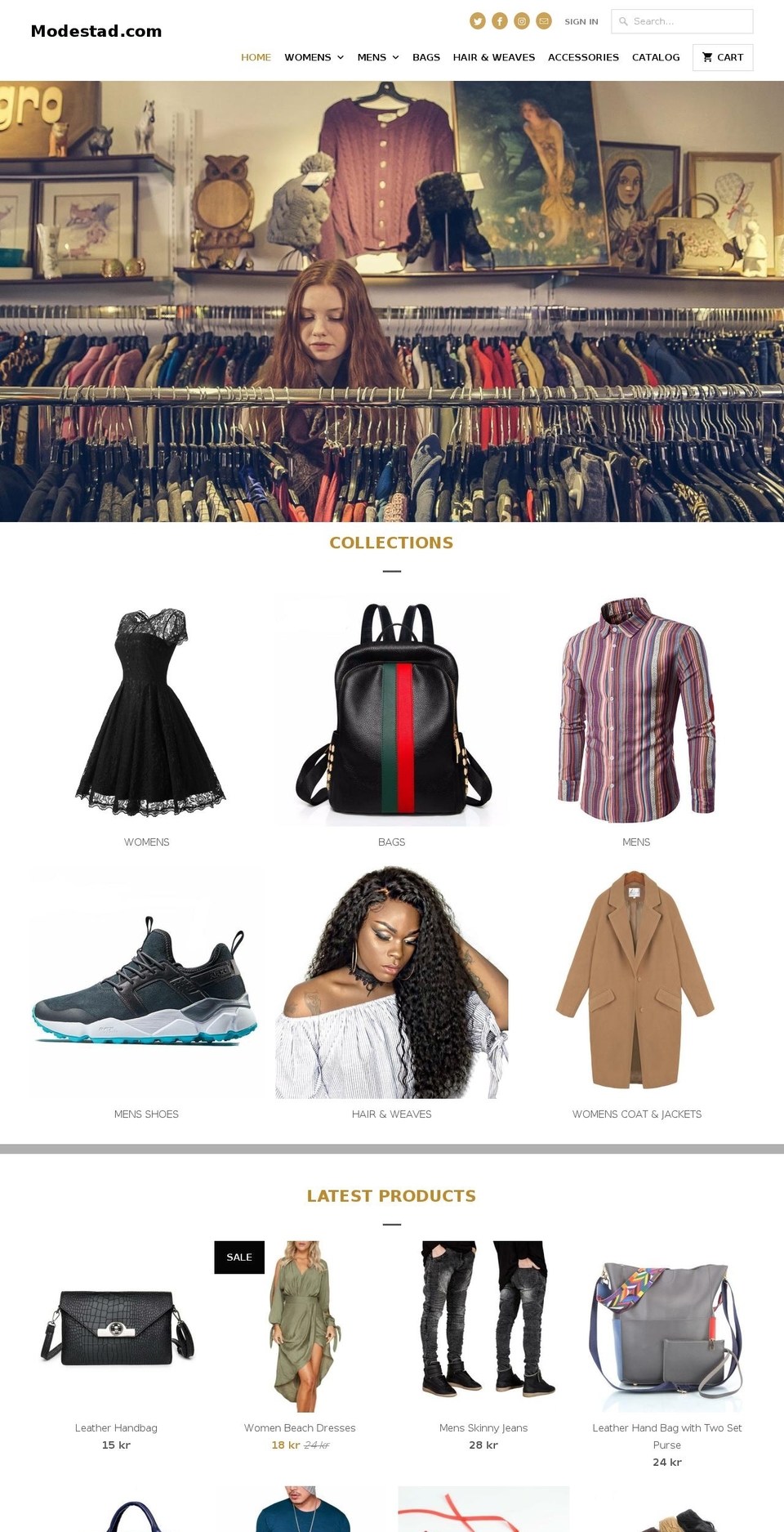 modestad.com — Shopify storefront screenshot