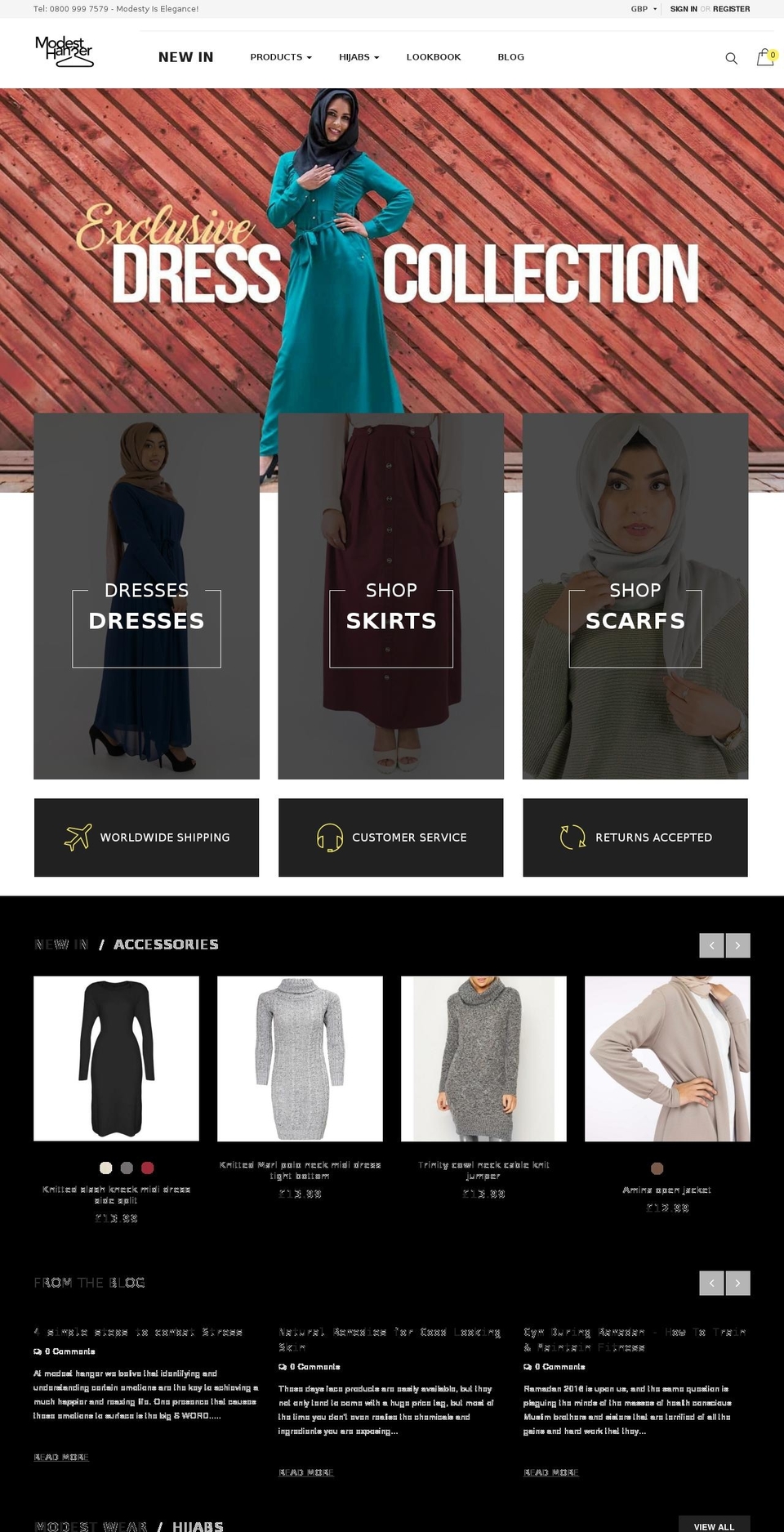 modesthanger.com shopify website screenshot