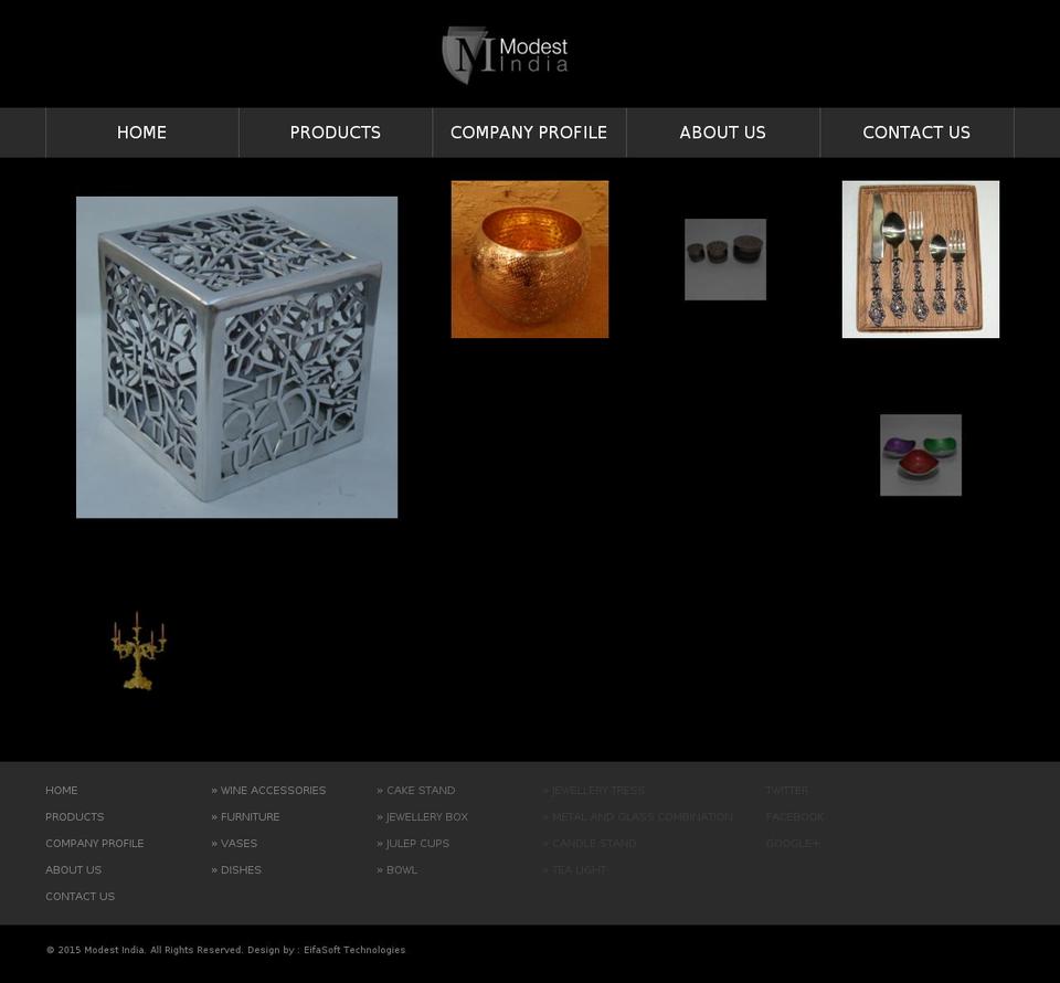 modestindia.com — Shopify storefront screenshot