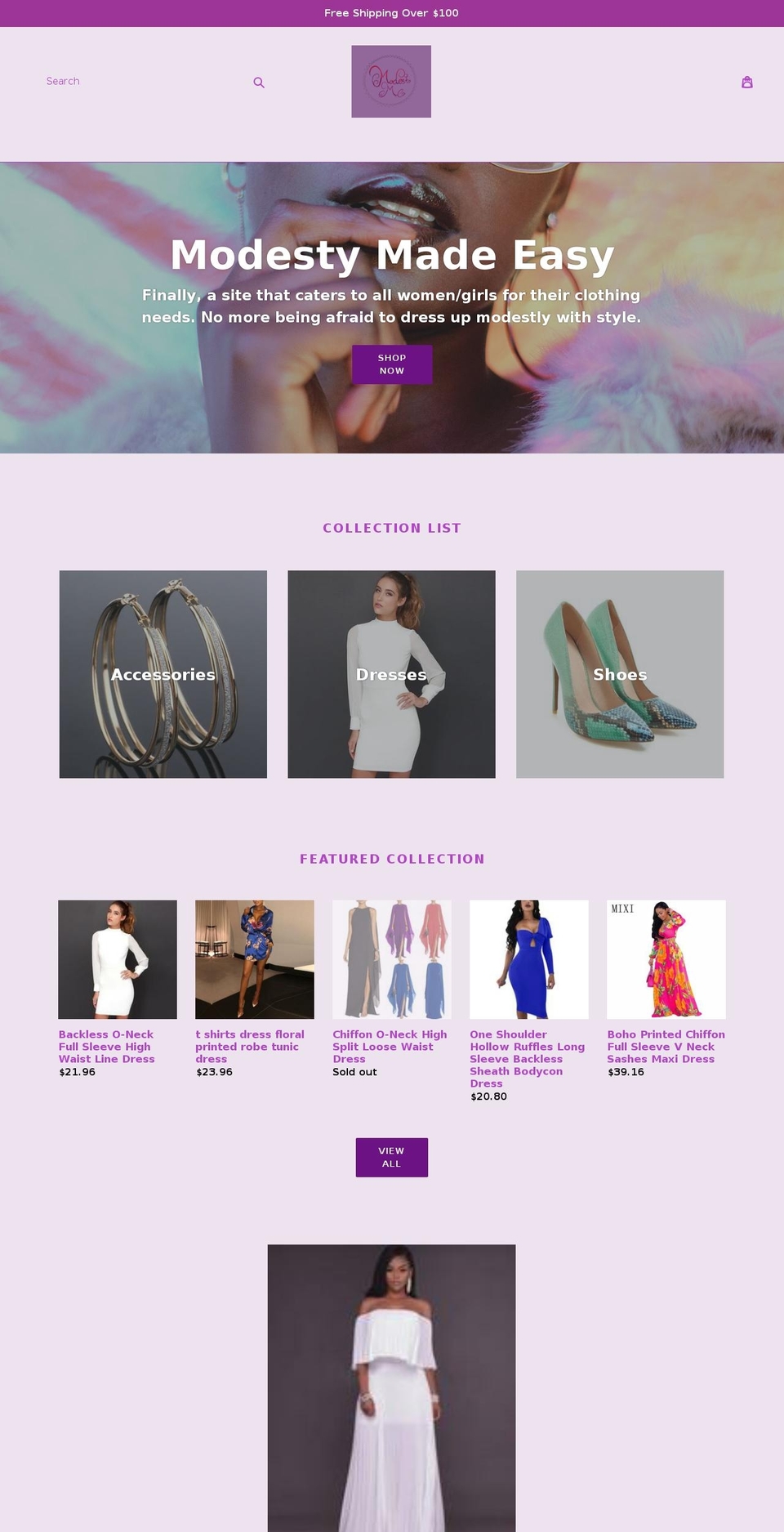 modestmefashion.com — Shopify storefront screenshot